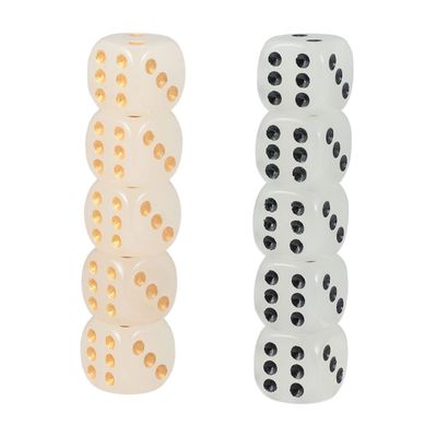 Abaodam 10Pcs Luminous Six Sided Dice Glow Dark Party Game Dice for Bar Gatherings and Shows Comfortable Corner Design for