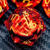 ARUOHHA DND Resin Dice Gazes Eye Dice Liquid Core Flaming RPG Sharp Edged Dice Set with Gift Box, Polyhedral D and D Dice Set Compatible with Dungeons Dragons Role Playing Game D20 D12 D10 D8 D6 view 1