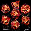 ARUOHHA DND Resin Dice Gazes Eye Dice Liquid Core Flaming RPG Sharp Edged Dice Set with Gift Box, Polyhedral D and D Dice Set Compatible with Dungeons Dragons Role Playing Game D20 D12 D10 D8 D6 view 2