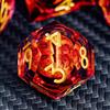 ARUOHHA DND Resin Dice Gazes Eye Dice Liquid Core Flaming RPG Sharp Edged Dice Set with Gift Box, Polyhedral D and D Dice Set Compatible with Dungeons Dragons Role Playing Game D20 D12 D10 D8 D6 view 4