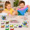 Clear Slime and Foam Clay Kit for Kids, 17 Fl Oz Premade Clear Slime with 10 Color Foam Clay, Charms, Sprinkles and 5 Storage Containers, DIY Butter Slime Craft Toy for Girls and Boys view 3