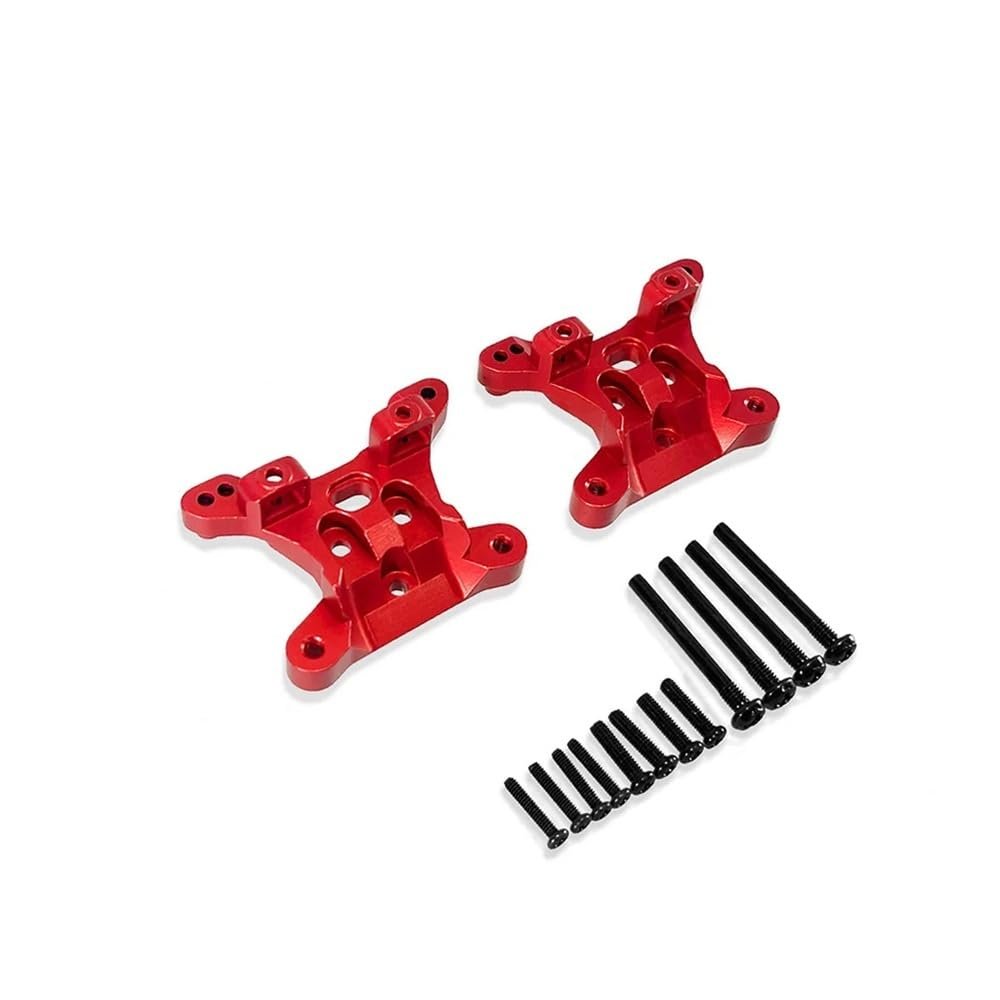 Compatible with 1/16 16101 16102 16103 16106 16201 PRO High Speed RC car Upgraded Metal Fittings Front and Rear Shock Brackets(Red)