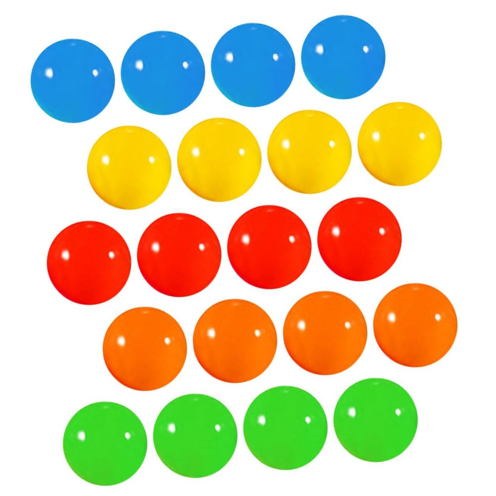 SKISUNO 20Pcs Balls Durable Plastic Eggs for Raffle Games Party Activities and Contests Includes and Balls