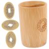 BESPORTBLE 1 Set Fortune Telling Pot Chinese Divination Game with Copper Coins Miniature for Easy Use Material Present for Store Openings view 1