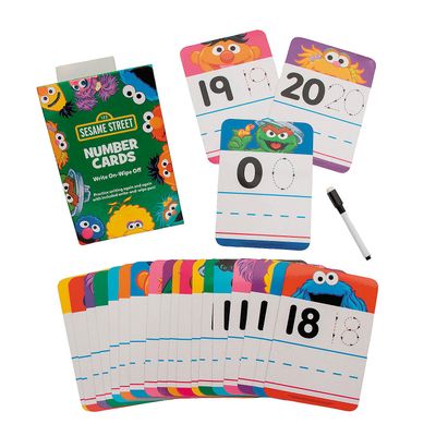 5" x 7" Sesame Street Dry Erase Laminated Cardstock Number Cards - 22 Pc.