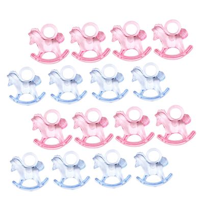 FOYTOKI 48Pcs Mini Acrylic Rocking Horse for Desktop Decoration Shower Party Ornaments Safe Lightweight Adornment for Living DIY Craft Supplies