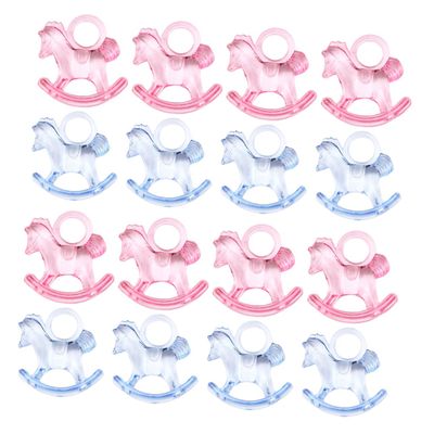Gogogmee 48Pcs Mini Acrylic Rocking Horse DIY Desktop Decoration for Parties Home Decor and Safe Lightweight Miniature Rocking Horse Ornaments