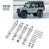 2 Pairs RC Car Shock Absorber, 90mm Aluminum Alloy RC Shocks Replacement RC Car Modification Parts for WPL C14 C24 MN D90 99S Model (Silver) view 3