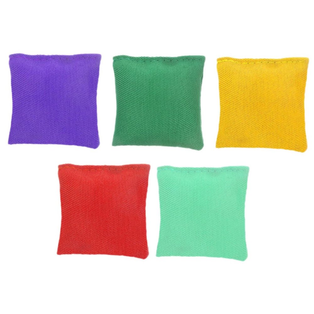 SOPOTUTU 5pcs Double Layer Bean Bags for Tossing Games Indoor and Outdoor Activities for Parties and Community Events