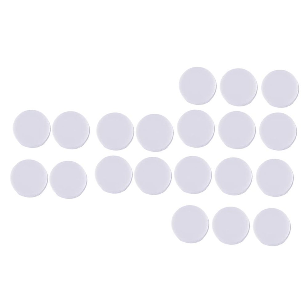 HOODANCOS 100Pcs White Round Baby Rattle Noise Makers Insert Squeakers Plastic Boxes for Playtime