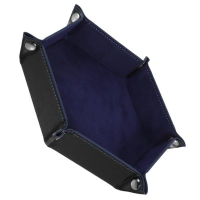 Abaodam Foldable Dice Tray Creative PU Dice Storage Box for Games Design with Snap Corners Versatile Organizer for Mobile Phones Jewelry Keys and More