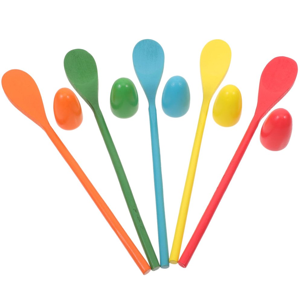 CORHAD Boy Girl Balance Egg Spoon Toys Balance Training Toys for Ages Fun Preschool Party Games Outdoor Activities Develops Coordination Skills