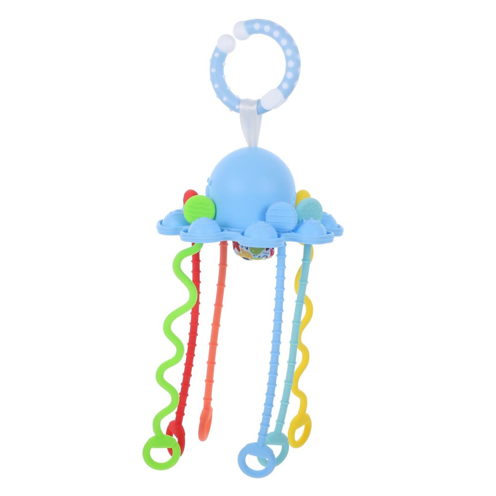 ZUNOXAZ Octopus Shaped Silicone Pull String Sensory for Develop Fine Motor Skills Hand Eye Coordination Safe Material Random Style for Learning Activities