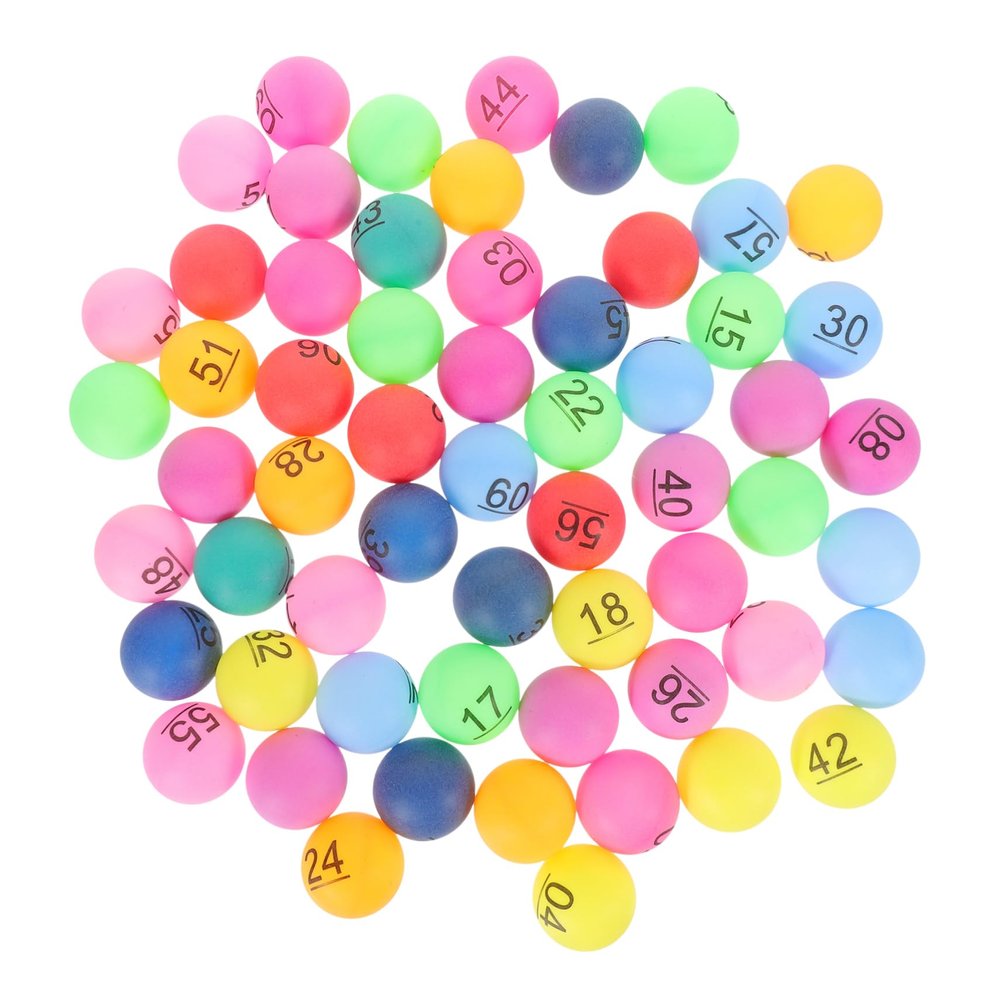 Abaodam 60Pcs Balls Seamless Plastic Game Balls for Raffle Fundraisers and Party Entertainment for Annual Meetings and Classroom Activities