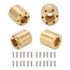 4 Pcs Brass 12mm Wheel Hex Hub Widen Adapter for 1/10 RC Crawler 1.9 2.2in VP Wheels, Installation, Shake Proof, Stable Running, Proof, (22mm) view 1