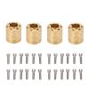 4 Pcs Brass 12mm Wheel Hex Hub Widen Adapter for 1/10 RC Crawler 1.9 2.2in VP Wheels, Installation, Shake Proof, Stable Running, Proof, (22mm) view 3