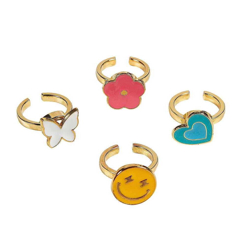 1 1/2" Everyday Fun Metal Fidget Spinner Rings - 12 Pc.
