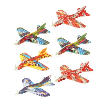 DECHOUS 6Pcs Creative Foams Airplane Models for Educational Assembled Lightweight Outdoor Fun Safe Materials Random Colors for Exploration Practical Skills Random Color