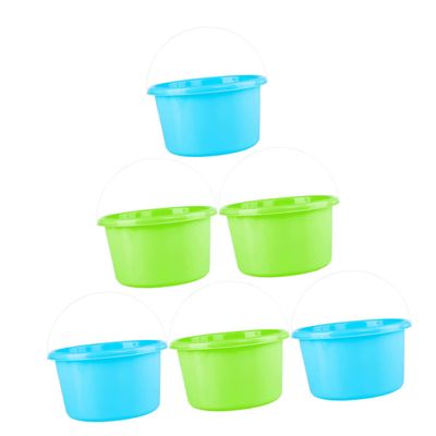 BESPORTBLE 6pcs Mini Beach Bucket for Creative Sand Play Buckets Lightweight Easy to Grip Present for Outdoor Fun and Parent Bonding Random Color