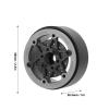 4pcs 1.9inch Carbon Fibre Beadlock Wheel Rims with Sealed Hexagonal Hub for 1/10 RC Crawler Car, Lightweight and Durably for Driving and Rock Crawling, (Gray) view 2