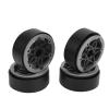 4pcs 1.9inch Carbon Fibre Beadlock Wheel Rims with Sealed Hexagonal Hub for 1/10 RC Crawler Car, Lightweight and Durably for Driving and Rock Crawling, (Gray) view 3