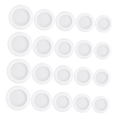 DECHOUS 20Pcs Plastic Piggy Bank Bottom Plugs Stoppers for Coin Savings Box Assorted Sizes 4 of Each Size Seal for Plaster Doll Figurines and Bank Supplies