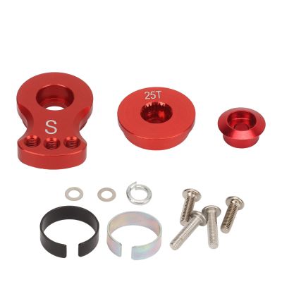 25T Aluminum Alloy Servo Arm for 1/10 RC Car, Steering Arm with Unloading, Installation, Compact and Lightweight, and Oxidation, Improved (Red)