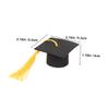 LALADEFIEE 12Pcs Graduation Hat Cupcake Toppers with Tassels Cake Decorations for Graduation Party Supplies Elegant Cap Picks for and Desserts view 2