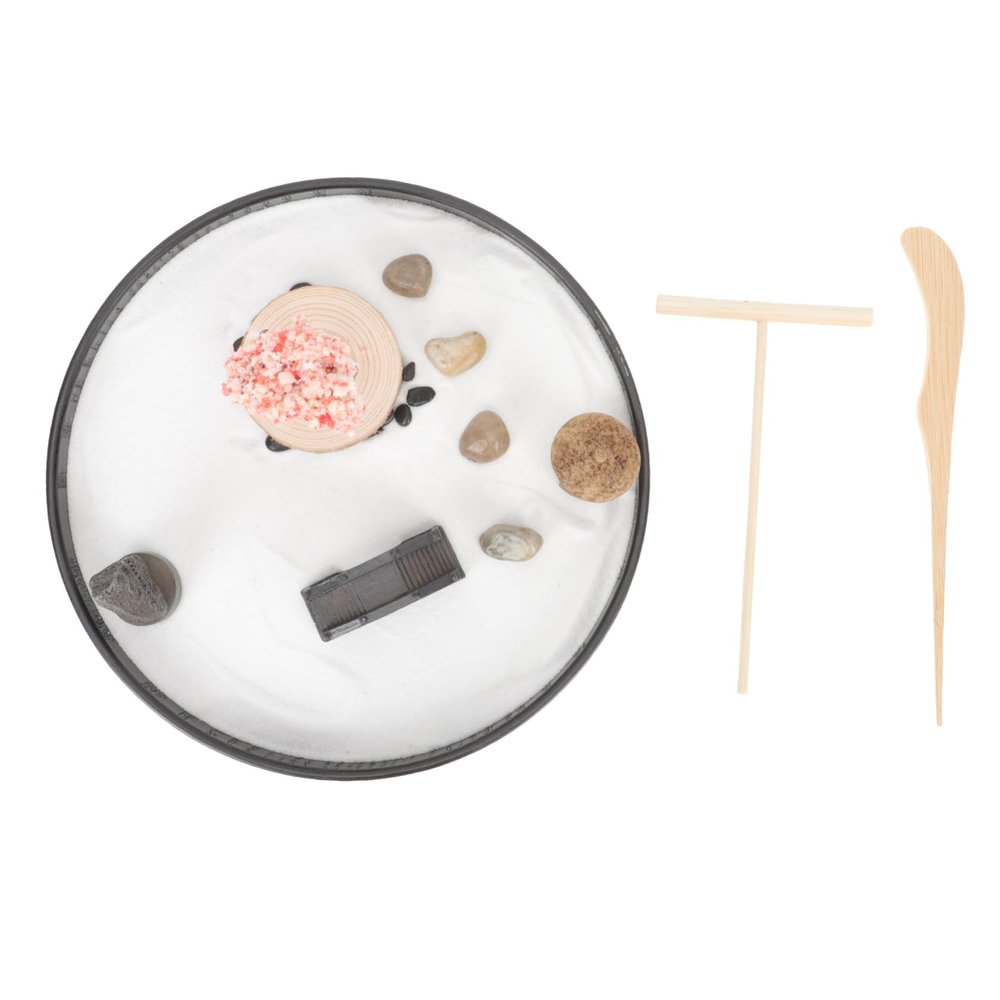 Abaodam Zen Sand Table Decorations Sand for Desk Boys and Girls Sandbox Zen Garden Accessories Figure Model