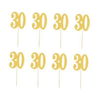 LIOOBO 10pcs Glitter Number Cake Topper Picks Fun Cupcake Decorations for Birthdays Weddings and Parties Easy to Insert Cake Decor for Special Celebrations