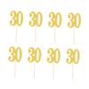 LIOOBO 10pcs Glitter Number Cake Topper Picks Fun Cupcake Decorations for Birthdays Weddings and Parties Easy to Insert Cake Decor for Special Celebrations view 1