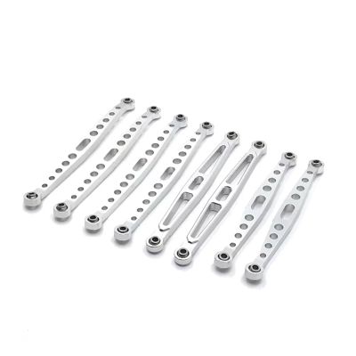 RC Car Accessories Compatible with HB ZP1001 ZP1002 ZP1003 ZP1004 ZP1005 ZP1008 1/10 RC Car Upgrade Parts 8pcs Metal for Chassis Suspension Link Rod Tie Rod(Silver)