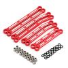RC Car Parts for Traxxas for TRX4M for Bronco for Defender 1/18 RC Crawler Car Upgrade Parts Metal Linkage Tie Link Rod Kit Heightened Decoration Accessories(Red) view 2