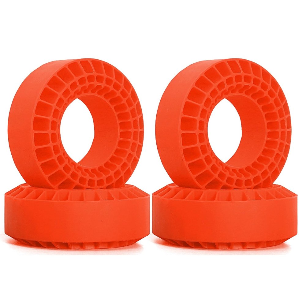 RC Car Parts for Traxxas for TRX4 for Axial for SCX10 Pro for Capra TF2 GEN8 1/10 1.9" Silicone Rubber Wheel Tires Insert Foam RC Crawler Car Accessories(Red)