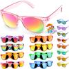 16 Pack Kids Sunglasses Bluk Party Favors - Goodie Bags Stuffers for Children Age 3-8,Boy Girl Neon Glasses with UV400 Protection,Birthday Classroom Graduation Gift,Pool Beach Party Supplies - nylytek view 1