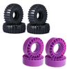 1.0 Pin Tires 72 * 27mm Super Soft Sticky Rock Crawler Tire for TRX4M 1/18 1/24 RC Crawler Car Axial SCX24 FMS FCX24 AX24 Upgrade(Soft Purple Set) view 1