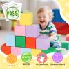 COZYTRAUM 12-Pack 5 Inch Foam Cubes, Soft Play Pit Fillers for Indoor Games, Trampoline & Rock Climbing Mats - 6 Colors (Yellow/Green/Blue/Pink/Purple/Orange) view 2