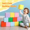 COZYTRAUM 12-Pack 5 Inch Foam Cubes, Soft Play Pit Fillers for Indoor Games, Trampoline & Rock Climbing Mats - 6 Colors (Yellow/Green/Blue/Pink/Purple/Orange) view 3