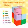 COZYTRAUM 12-Pack 5 Inch Foam Cubes, Soft Play Pit Fillers for Indoor Games, Trampoline & Rock Climbing Mats - 6 Colors (Yellow/Green/Blue/Pink/Purple/Orange) view 4