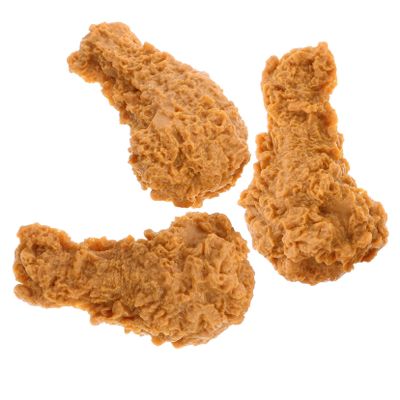 Abaodam 3Pcs Realistic Simulated Chicken Leg Decoration Model Lifelike Fake Chicken Drumstick for Photography Prop Display and Teaching Use Material High Detail