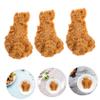 Abaodam 3Pcs Realistic Simulated Chicken Leg Decoration Model Lifelike Fake Chicken Drumstick for Photography Prop Display and Teaching Use Material High Detail view 4