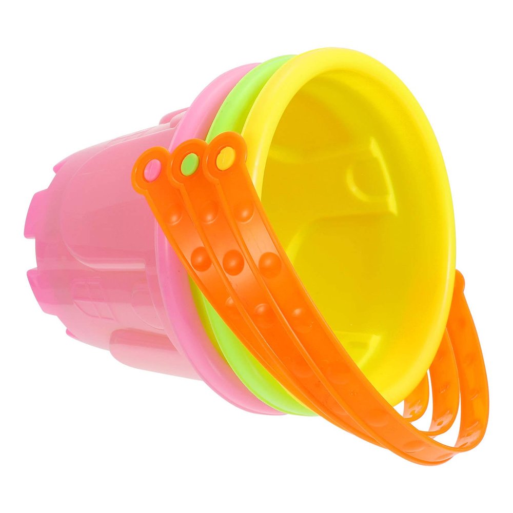 BESPORTBLE 3pcs Fishing Toy Bucket Mini Bucket Toy for Boys and Girls Plastic Boys and Girls