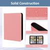 Trading Card Binder 9 Pocket with Zipper, Fvxldcz PU Cover Card Collection Binder 540 Cards Sleek Side-Loading Card Album, Sturdy Card Collection Folder for TCG, MTG, Yugioh, Sport Cards (Pink) view 3