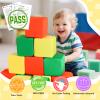 COZYTRAUM 12-Pack 5 Inch Foam Cubes, Soft Play Pit Fillers for Indoor Games, Trampoline & Rock Climbing Mats - 3 Colors (Yellow/Green/Orange)... view 2