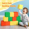 COZYTRAUM 12-Pack 5 Inch Foam Cubes, Soft Play Pit Fillers for Indoor Games, Trampoline & Rock Climbing Mats - 3 Colors (Yellow/Green/Orange)... view 3