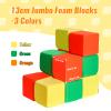 COZYTRAUM 12-Pack 5 Inch Foam Cubes, Soft Play Pit Fillers for Indoor Games, Trampoline & Rock Climbing Mats - 3 Colors (Yellow/Green/Orange)... view 4