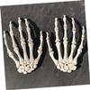 Abaodam 1 Pair Skeleton Hand Bone Decorations Scary Plastic Hands for Halloween Pranks Durable Creepy Design for Parties and Festive Atmosphere view 3