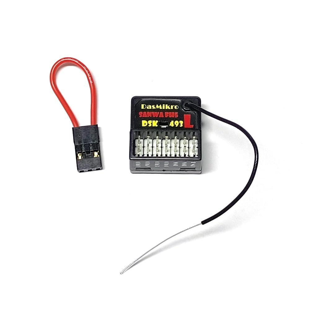 DasMikro DSK-493L Receiver Sanwa 2.4Hz FH5/FH5U Super Response with Long-Antenna