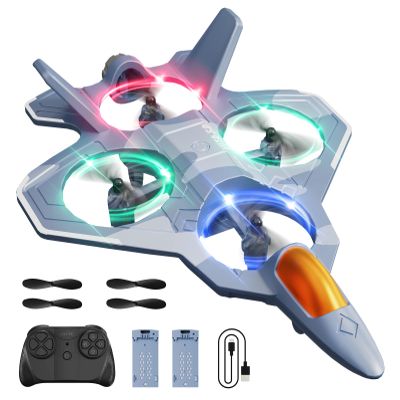 4DRC Foam Remote Control Airplanes for Kids Adults, RC Plane Airplane Toys for Boys Kids Beginners, RC Planes Fighter Jet Helicopter Drones for Kids Adults, 360 Flip Easy to Fly