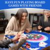 2025 Non-Slip Mahjong Mat, Quiet Noise Reduction Mahjong Mat for Table, Thickened Table Cover for Poker, Tile, Board Games(Blue Pattern) view 4